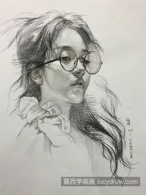 素描女青年的绘制教程 素描女青年的技巧及画法