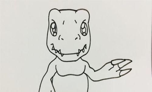 简单彩色恐龙简笔画怎么画 可爱呆萌恐龙简笔画绘制教程