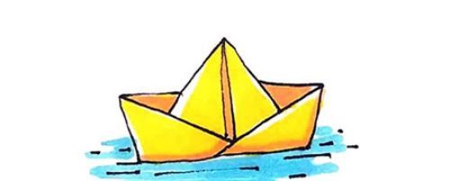 简单又带颜色的漂亮小纸船简笔画教程 彩色的纸船简笔画怎么画