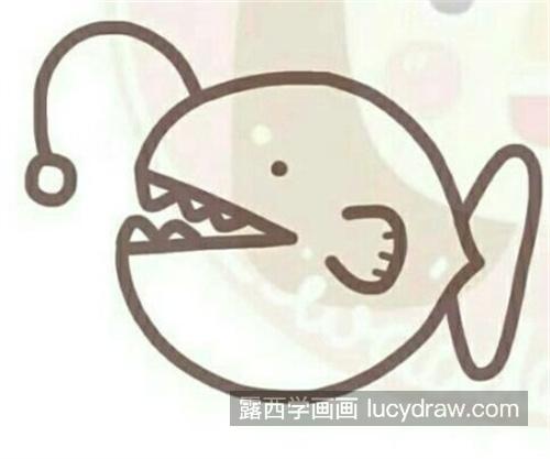 聪明的灯笼鱼简笔画怎么画 超好看的灯笼鱼简笔画绘制教程