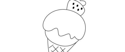 美味可口的冰淇淋简笔画怎么画 好看又好吃的冰淇淋简笔画绘制教程