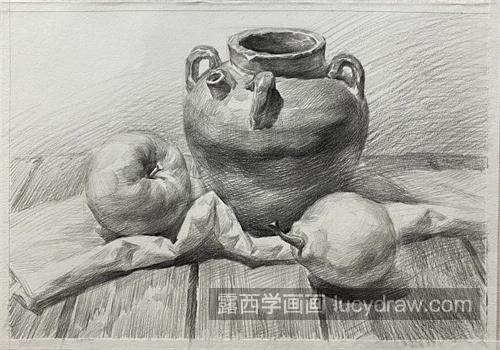 静物素描中陶罐怎样刻画 新手怎样刻画素描陶罐