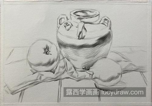 静物素描中陶罐怎样刻画 新手怎样刻画素描陶罐