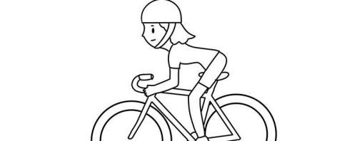 简笔画骑自行车简单图片