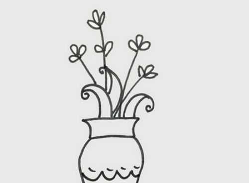 可爱漂亮的花瓶简笔画怎么画 花纹彩色花瓶简笔画教学画法