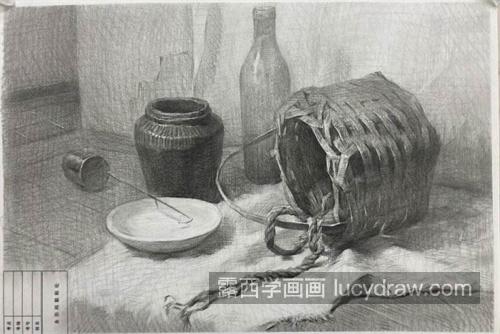 素描中编织品怎样绘制 新手怎样绘制竹篮