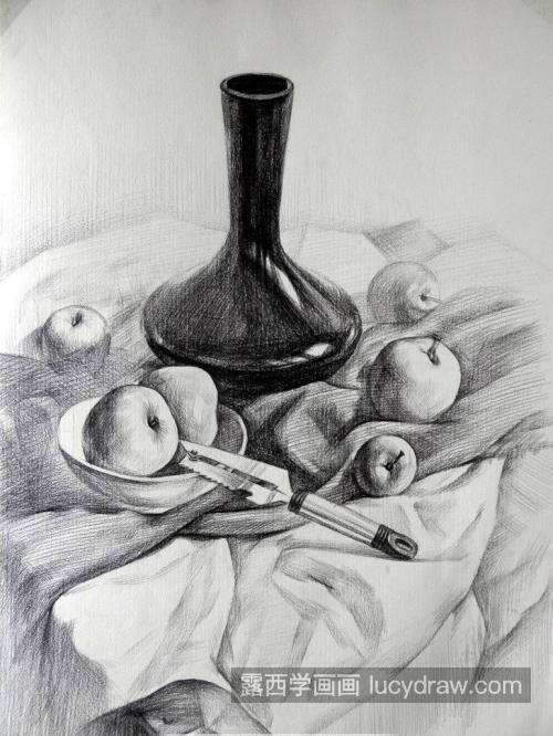 素描陶罐釉面怎么画好看 超简单的素描陶罐绘制教程