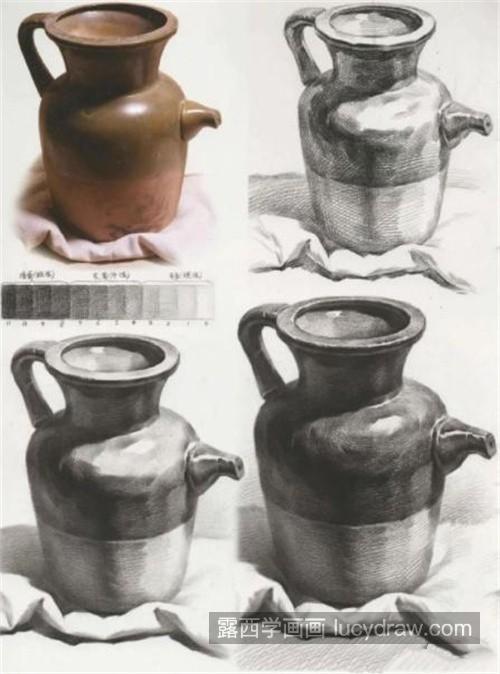 素描陶罐的绘制教程 简单的素描陶罐怎么画