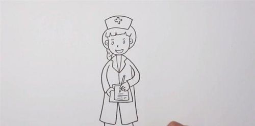 简单又漂亮护士简笔画步骤 彩色护士简笔画怎么画
