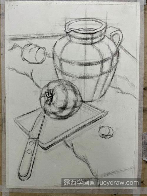 素描陶罐怎么起稿 素描陶罐的绘制步骤