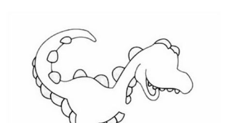 巨兽龙简笔画食肉图片