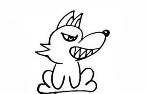 可爱大灰狼简笔画怎么画 卡通简单的大灰狼简笔画绘制教程