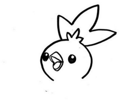 卡通带颜色的火稚鸡的简笔画教程 可爱的火稚鸡的简笔画步骤