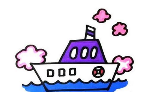 好看又漂亮的轮船简笔画怎么画 简单又彩色的轮船简笔画教程