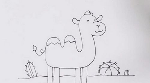 聪明又带颜色的骆驼简笔画教程 简单又好看的骆驼简笔画怎么画