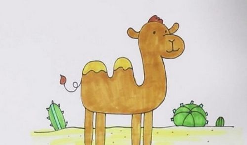 聪明又带颜色的骆驼简笔画教程 简单又好看的骆驼简笔画怎么画