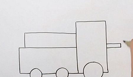 好看带颜色的蒸汽火车简笔画教程 简单漂亮的火车简笔画带步骤