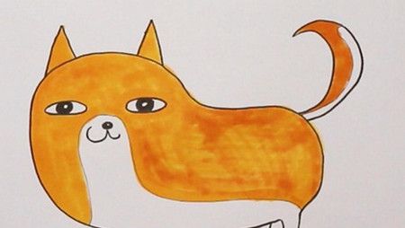 可爱q版柴犬简笔画怎么画 漂亮又可爱的柴犬简笔画教程