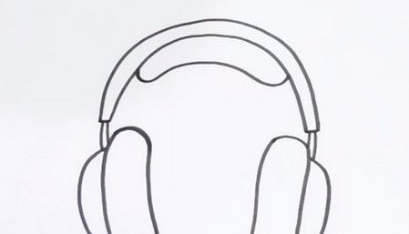 好看简单的头戴式耳机简笔画教程 带颜色的头戴式耳机简笔画怎么画
