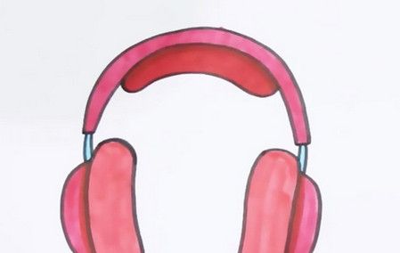 好看简单的头戴式耳机简笔画教程 带颜色的头戴式耳机简笔画怎么画