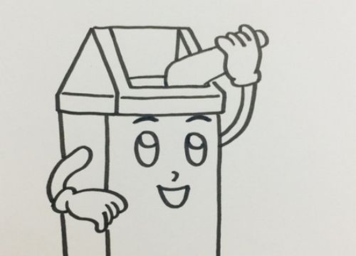 带颜色的垃圾桶简笔画绘制教程 垃圾桶简笔画怎么画简单