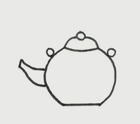 带颜色的好看茶壶简笔画教程 卡通漂亮的茶壶简笔画怎么画