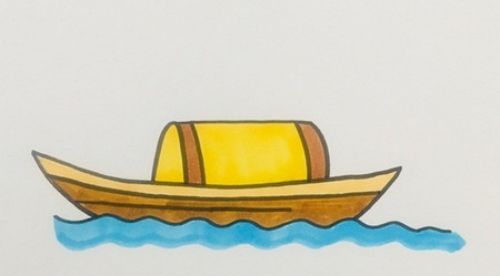 好看又很漂亮的小船简笔画教程 带颜色的小船简笔画怎么画