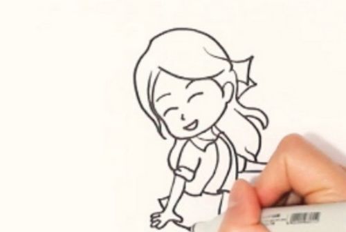 活泼的女孩踢毽子的简笔画教程 漂亮简单的踢毽子的简笔画怎么画