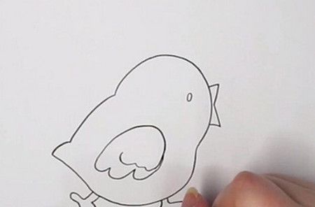 带颜色又呆萌的小鸡简笔画教程 好看简单的小鸡简笔画怎么画