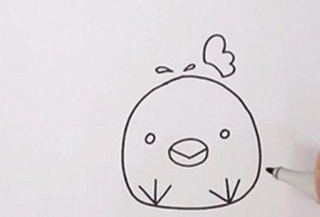 呆萌可爱的小鸡简笔画怎么画 带颜色的小鸡简笔画教程带步骤