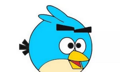 漂亮可爱的愤怒的小鸟简笔画教程 卡通带颜色的愤怒的小鸟简笔画