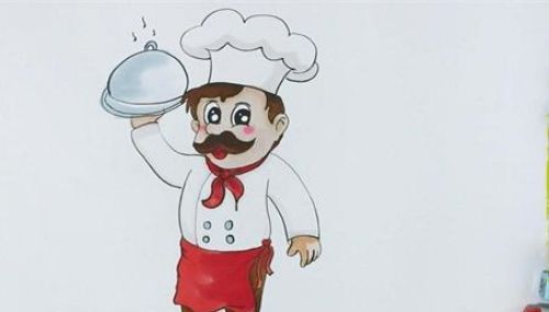 小小的卡通厨师简笔画步骤 简单又好看的厨师简笔画怎么画