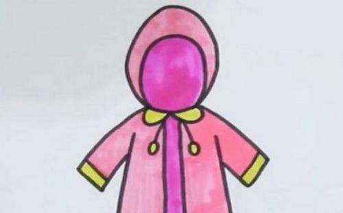 带颜色又好看的雨衣的简笔画怎么画 好看的雨衣简笔画绘制教程