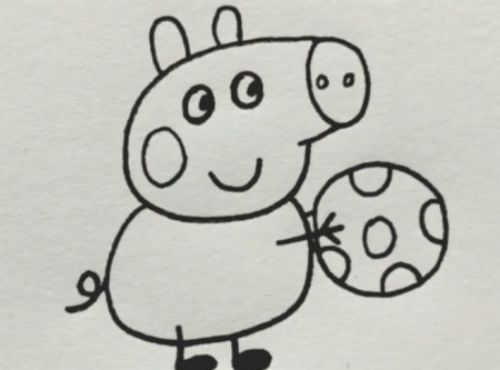 涂颜色小猪佩奇简笔画教程 好看简单的小猪佩奇简笔画怎么画