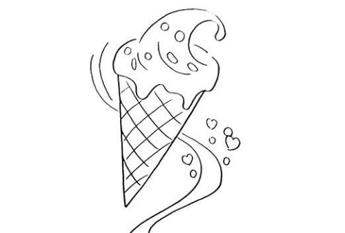 好看带颜色的冰淇淋简笔画教程 简单好看的冰淇淋简笔画
