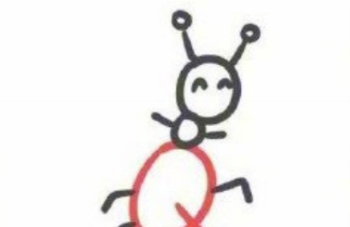 可爱彩色的蚂蚁简笔画教程 卡通可爱小蚂蚁简笔画怎么画