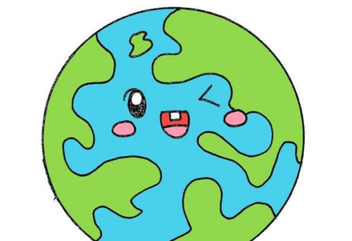 简单好看的地球简笔画教程 带颜色好看的地球简笔画怎么画