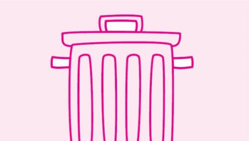 分类可爱的垃圾桶简笔画教程 彩色好看垃圾桶简笔画怎么画