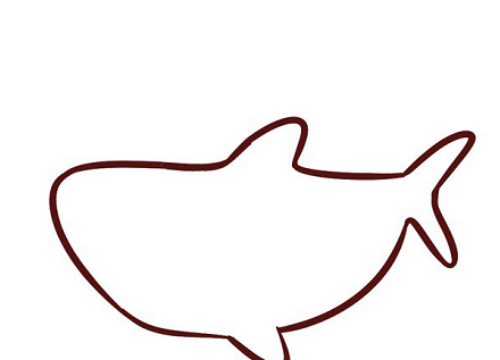 霸气凶猛的鲨鱼简笔画怎么画 简单的鲨鱼简笔画图解