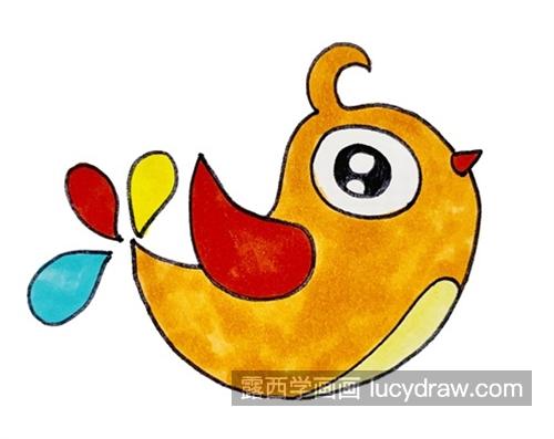 带颜色的超好看小鸟简笔画怎么画 简单可爱的小鸟绘制教程