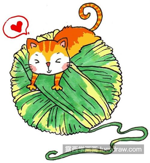 顽皮的小花猫简笔画教程 可爱又好看的小猫咪怎么画