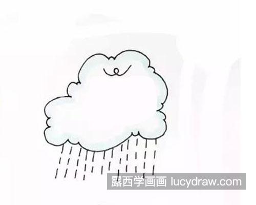 正在下雨的云朵怎么画 好看的云朵简笔画教程