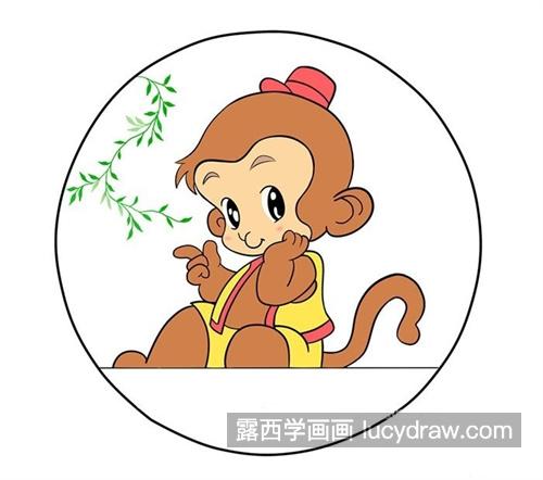 卡通带颜色的小猴子简笔画怎么画 可爱的小猴子教程