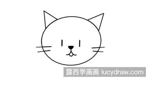 可爱漂亮的小猫咪简笔画教程 带颜色的小猫咪怎么画