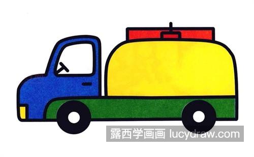 彩色的卡车简笔画绘制教程 带颜色的卡通卡车怎么画