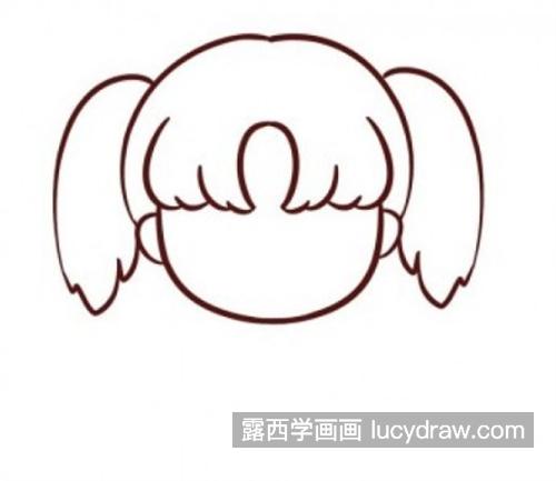 q版卡通小女孩简笔画绘制教程 带颜色的小女孩怎么画简单