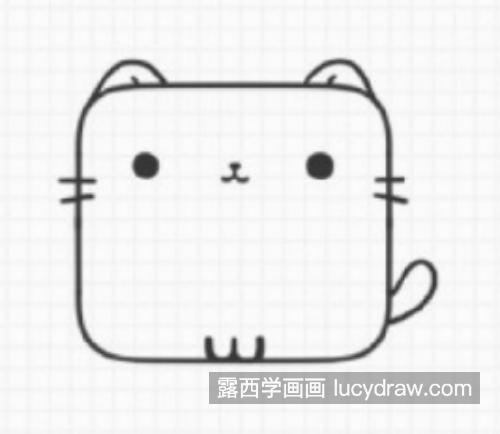 软软糯糯的小猫咪简笔画绘制教程 带颜色的小猫咪怎么画带图