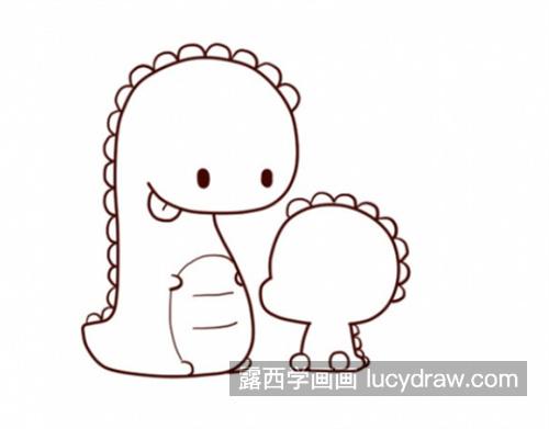 萌萌的超可爱小恐龙简笔画怎么画 好看的小恐龙绘制教程