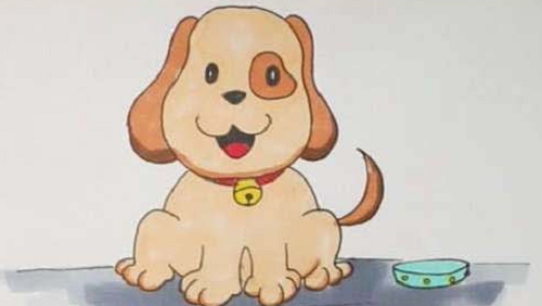 可爱简单的小狗简笔画怎么画 带颜色的小狗绘制教程