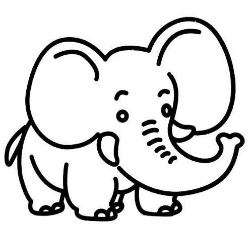 拟人简笔画大象绘制教程 好看带步骤的大象简笔画怎么画